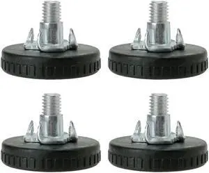 M8 x 18 x 40mm Leveling Feet Floor Protector with T-nuts for Table Sofa Leg 4pcs