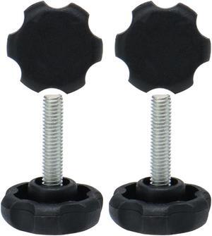 Leveling Feet 30 x 30mm Square Tube Inserts Furniture Adjuster with Nuts 4 Sets