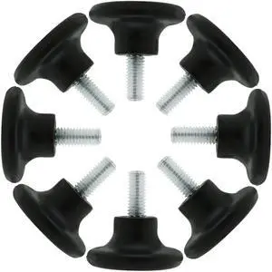 M8 x 18 x 38mm Leveling Adjustable feet Furniture Protector for Desk Leg 8pcs