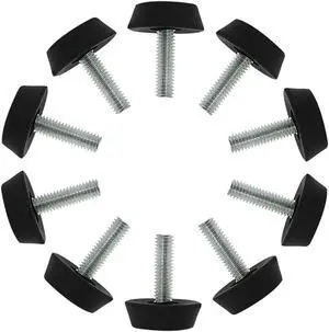M6 x 20 x 25mm Furniture Glide Leveling Feet Floor Protector for Table Leg 10pcs