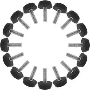 M6 x 22 x 22mm Furniture Glide Leveling Feet Floor Protector for Table Leg 16pcs