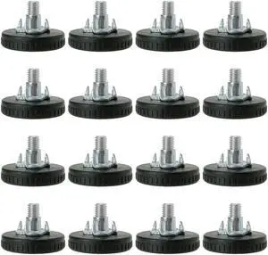 M8 x 18 x 40mm Level Feet Floor Protector with T-nuts for Table Sofa Leg 16pcs
