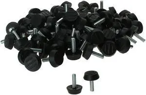 M6 x 20 x 25mm Furniture Glide Leveling Feet Floor Protector for Desk Leg 100pcs