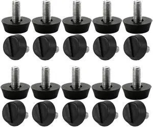M6 x 13 x 20mm Leveling Feet Adjustable Leveler Protector for Sofa Leg 24pcs
