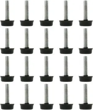 M6 x 24 x 18mm Furniture Glide Leveling Feet Floor Protector for Table Leg 20pcs