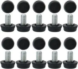 Adjustable Feet 20 x 20mm Square Tube Inserts Furniture Glide 4 Sets
