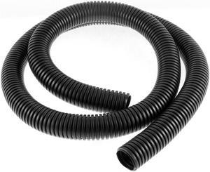 Plastic Corrugated Tube Hose Cable Pipe Black 1.2M Long