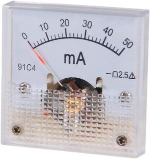 91C4-A Analog Current Panel Meter DC 50mA Ammeter for Circuit Testing 1 PCS