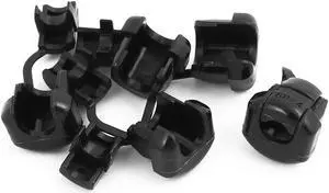 5Pcs 6P-4 Round Cable Wire Strain Relief Bush Grommet 14mm Diameter Black