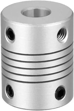 8mm to 8mm Shaft Coupling Flexible Coupler Motor Connector Joint L25xD19 Silver