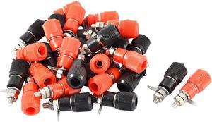 Unique Bargains 30pcs Black Red Metal Body Speaker Amplifier 4mm Banana Plug Binding Post Socket