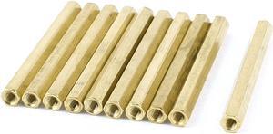 M3 x 50mm Female/Female Thread Brass Hex Standoff PCB Pillar Spacer 10pcs
