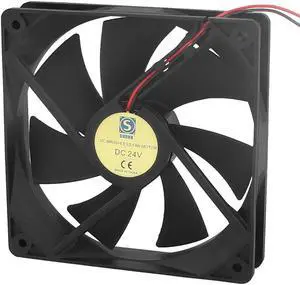 DC 24V 120mmx120mmx25mm Brushless 7 Vanes Cooling Cooler Case Fan Motor