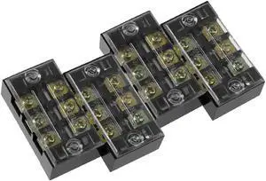 4 Pcs 3 Positions Dual Rows 600V 25A Wire Barrier Block Terminal Strip TB-2503L