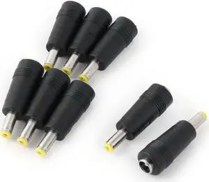 5mm x 1.5mm Male Connector to 5.5mm x 2.1mm Female Jack DC Power Adapter 8PCS