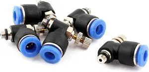 5 Pcs 6mm to M5 Male Thread Push in Connect Fitting Pneumatic Speed Controller 5 Pcs 6mm to M5 Male Thread Push in Connect Fitting Pneumatic Speed Controller