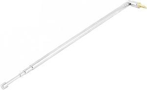 Unique Bargains FM AM Radio TV 4 Section Telescoping Whip Antenna Aerial 21.5-62.5cm Silver Tone