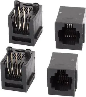 4Pcs Horizontal Mount 6P6C RJ11 PCB Jack Network Telephone Connector