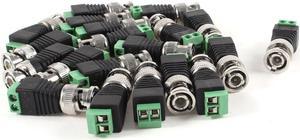 Unique Bargains 20 Pcs Coaxial Coax Cat5 to BNC Video Balun Connector for CCTV Security Camera