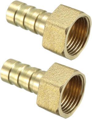 Brass Barb Hose Fitting Connector Adapter 10mm Barbed x 3/8 PT Female Pipe 2pcs