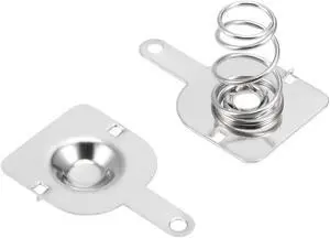 50 Pairs AA Semicircle Battery Positive Negative Conversion Spring Contact Nickeling Plate 12mmx12mm