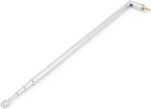 Unique Bargains 61.5cm Long 4 Section Replacement TV Radio Telescopic Antenna Aerial Silver Tone