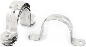5 Pcs 40mm Diameter Stainless Steel U Shaped Saddle Clamp Tube Pipe Clip