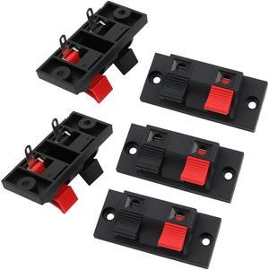 5PCS 2-Way Push Release Connector Plate Stereo Speaker Terminal Strip Block