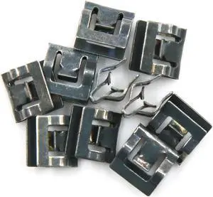 10pcs Black Car Auto Interior Console Dash Dashboard Trim Metal Retainer Clips