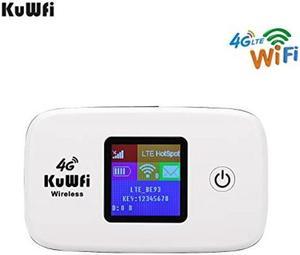 kuwfi unlocked travel partner 4g lte wireless 4g router with sim card slot support lte fdd b1/b3 tdd b41 work with sprint in us and europe caribbean south america africa easy to carry use outdoor