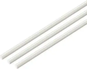 FRP Fiberglass Round Rod 5/64 inch Dia 20 inch Length White Engineering Round Bar Rod 3pcs