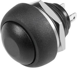 5Pcs,12mm Black Momentary Push Button Switch Round Flat Button SPST NO