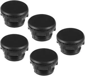 5 Pcs 22mm Black Plastic Push Button Switch Hole Panel Plug