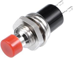 10Pcs,7mm Red Momentary Push Button Switch Round Flat Button SPST NO