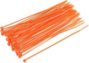 Cable Zip Ties 150mmx2.5mm Self-Locking Nylon Tie Wraps Orange 120pcs