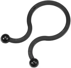 Twist Lock Cable Wire Ties Nylon U Shape Save Place 18mm Dia Black 50pcs
