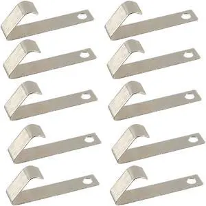 10Pcs Silver Tone Metal AA/A/CR2/9V Battery Positive Negative Contact Plate