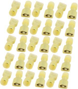 30pcs 12-10AWG Wire Insulated 6.3mm Female Spade Crimp Terminal Connector Yellow