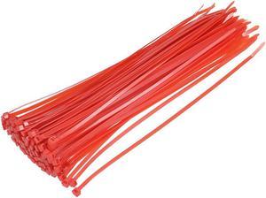 Cable Zip Ties 300mmx4.8mm Self-Locking Nylon Tie Wraps Red 40pcs