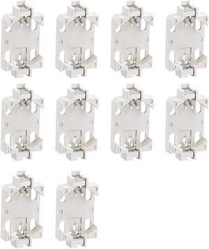 10Pcs Horizontal Coin Button Battery Holder White Container Case for CR2032