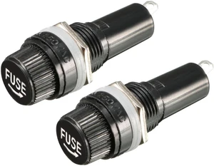 2pcs AC 10A 250V 6mm x 30mm Black Electrical Panel Mounted Screw Cap Fuse Holder 2pcs AC 10A 250V 6mm x 30mm Black Electrical Panel Mounted Screw Cap Fuse Holder