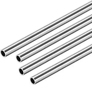 304 Stainless Steel Round Tubing 5mm OD 0.6mm Wall Thickness 250mm Length Seamless Straight Pipe Tube 4 Pcs