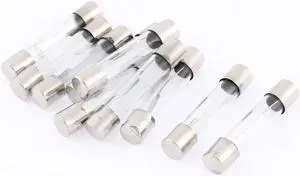 32V 20A Clear Glass Tube Fuses 6mm x 30mm 10 Pcs