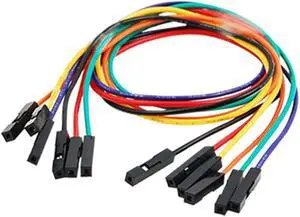 6 PCS 30CM Female to Female 1 Pin Plug Header Wire