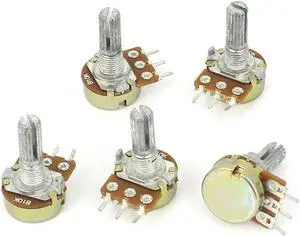 5 Pcs 10K OHM Linear Taper Rotary Potentiometer 10KB B10K Pot
