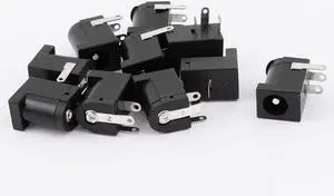 10pcs 3 Pin PCB Mount 5.5x2.1mm Female DC Power Jack Socket Connector