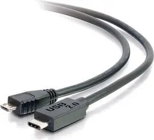 C2G 28853 USB 2.0 USB-C to USB Micro-B Cable M/M for Phones, Laptops, Tablets, Chromebook Pixel, Samsung Galaxy TabPro S, LG G6, Apple Macbook, Black (12 Feet, 3.65 Meters) C2G 28853 USB 2.0 USB-C to USB Micro-B Cable M/M for Phones, Laptops, Tablets, Chromebook Pixel, Samsung Galaxy TabPro S, LG G6, Apple Macbook, Black (12 Feet, 3.65 Meters)