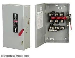 GE THN3363 100A 600V 3P Non-Fuse Heavy Duty Indoor Switch
