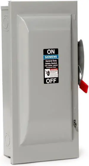 SIEMENS GF323N 100A 240V 3P 4-Wire Fusible General Duty Safety Switch, NEMA-1