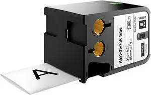 DYMO - XTL 1868812 Heat Shrink Tube Labels (54 mm) - Black on White - 2"